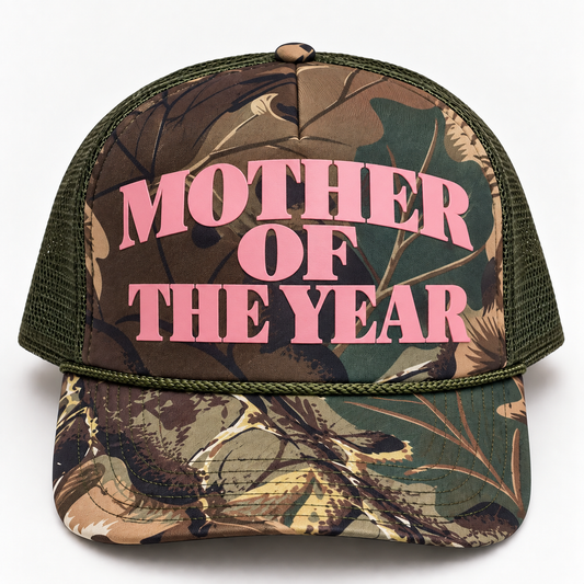 Camo mother of the year trucker hat
